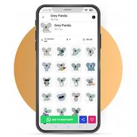 Bear sticker for whatsApp Cartaz