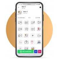 Bear sticker for whatsApp imagem de tela 2