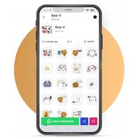 Bear sticker for whatsApp imagem de tela 3