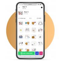 Bear sticker for whatsApp capture d'écran 3