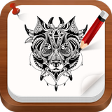 How To Draw Tattoos Offline آئیکن