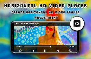 Horizontal HD Video Player Affiche