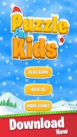 Kids Christmas Jigsaw Puzzles Poster