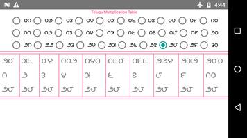 Telugu Multiplication Table Cartaz