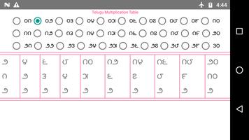 Telugu Multiplication Table imagem de tela 1
