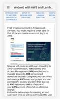 Learn Android with AWS ,Lambda screenshot 1