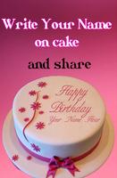 Cake with Name wishes - Write Name On Cake Affiche