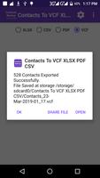 Contacts To VCF XLSX PDF CSV اسکرین شاٹ 2