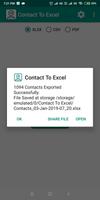 Contact To Excel स्क्रीनशॉट 2