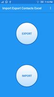 Import Export Contacts Excel Affiche