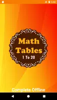 Learn Math Tables الملصق