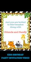 Kids Party Invitation, Birthday Video Status Maker ảnh chụp màn hình 1