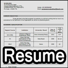 Easy Resume Maker for fresher & Experienced Format icône