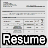 Easy Resume Maker for fresher & Experienced Format icône