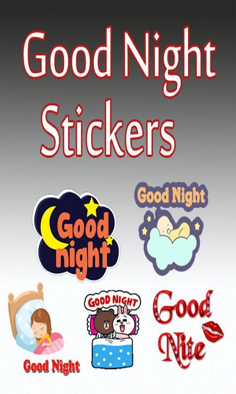 Good night stickers for whatsapp app
