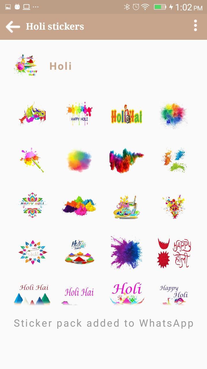 Happy Holi Wishes Stickers For Whatsapp App 2019 For Android Apk