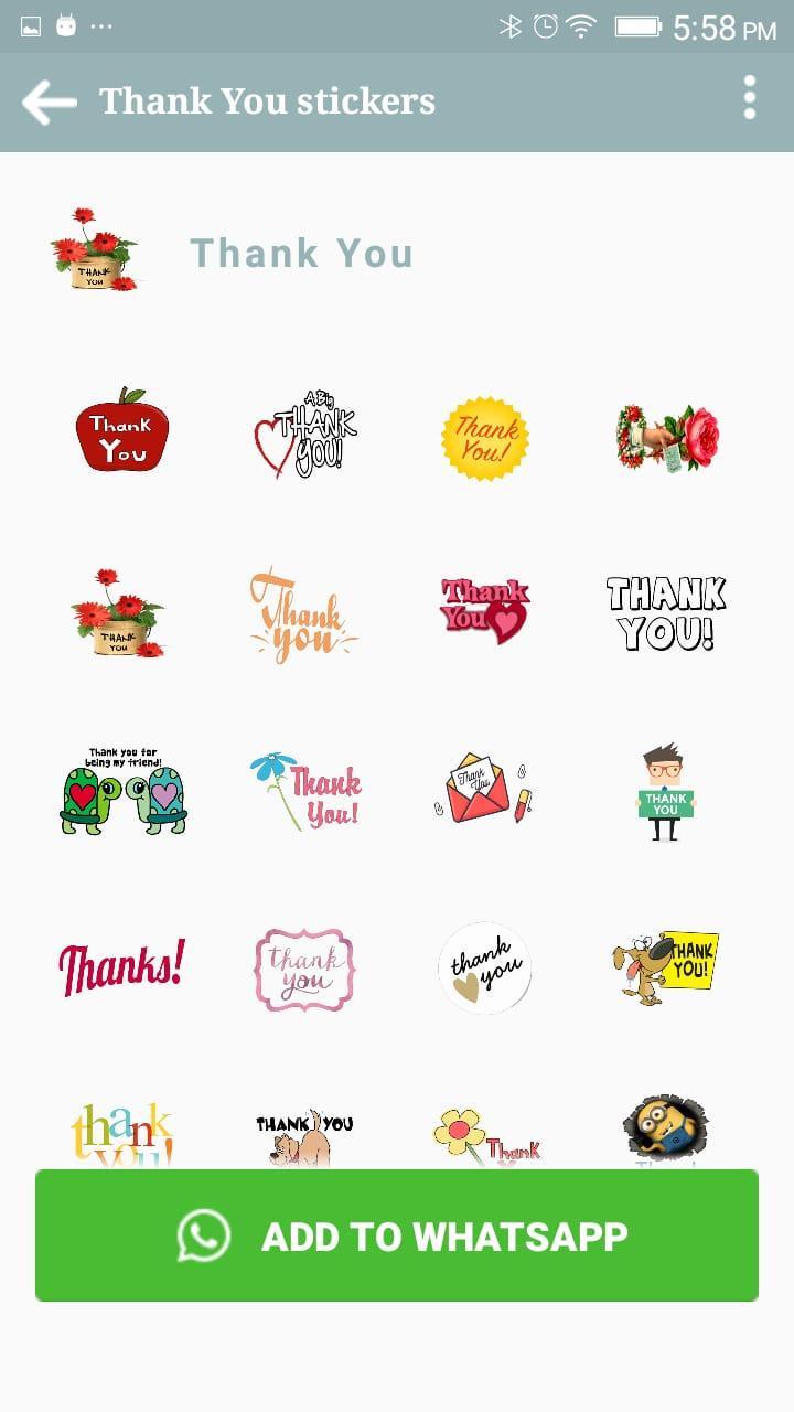 Thank You Very Much Stickers For Whatsapp 2019 for Android - Download