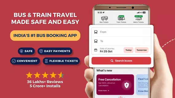 redBus Book Bus, Train Tickets