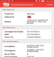 Scorpion exp Delivery Tracker capture d'écran 1