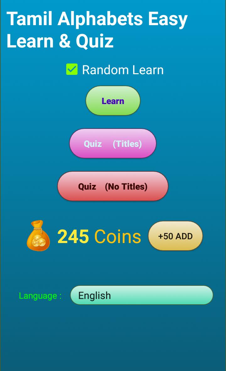 Learn Tamil Alphabets in your Language for Android - APK Download