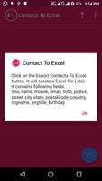 Contact To Excel स्क्रीनशॉट 3