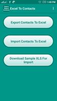 Export Import Excel Contacts Plakat