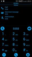 Theme RocketDial Flat B Blue Affiche