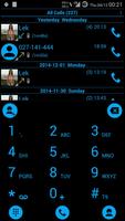 Theme RocketDial Flat B Blue capture d'écran 1
