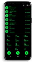 Dialer Theme Black Green drupe Affiche