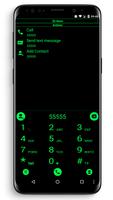 Dialer Theme Black Green drupe capture d'écran 2