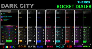 Theme Darkcity silv Rocketdial screenshot 1