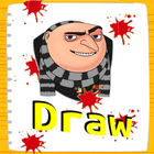 How To Drawing Cartoon Charact أيقونة