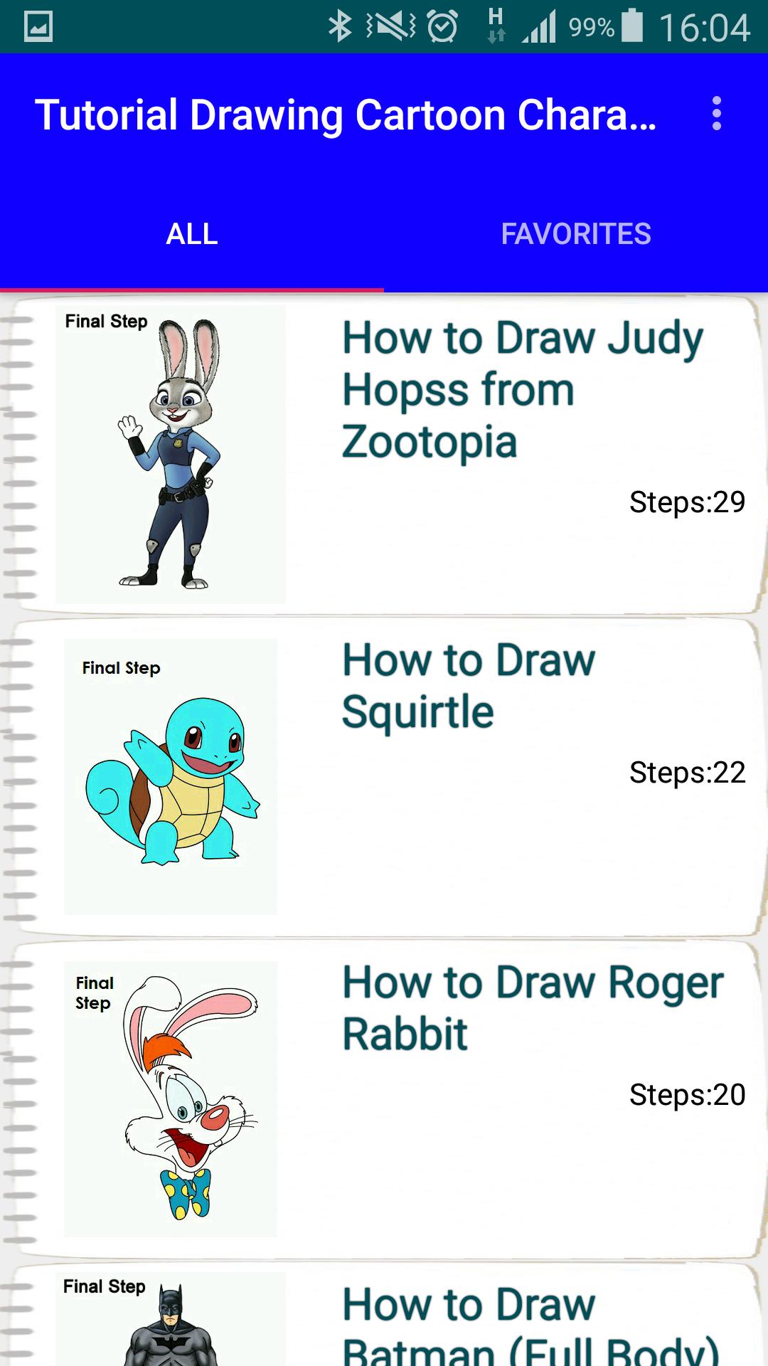 Tutorial Drawing Cartoon Characters for Android - APK Download