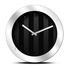 Silver Black Clock Widget ikona