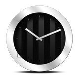 Silver Black Clock Widget ícone