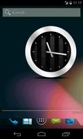 Silver Black Clock Widget captura de pantalla 1