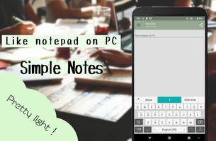 Bloc de notas simple Poster