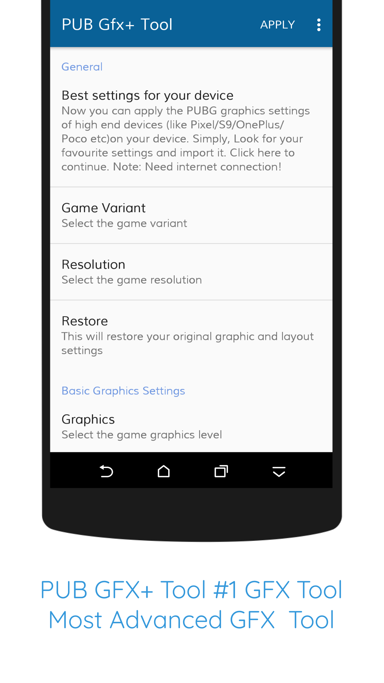 PUB Gfx+ ToolðŸ”§:#1 GFX Tool(with advance settings) for Android - APK  Download - 