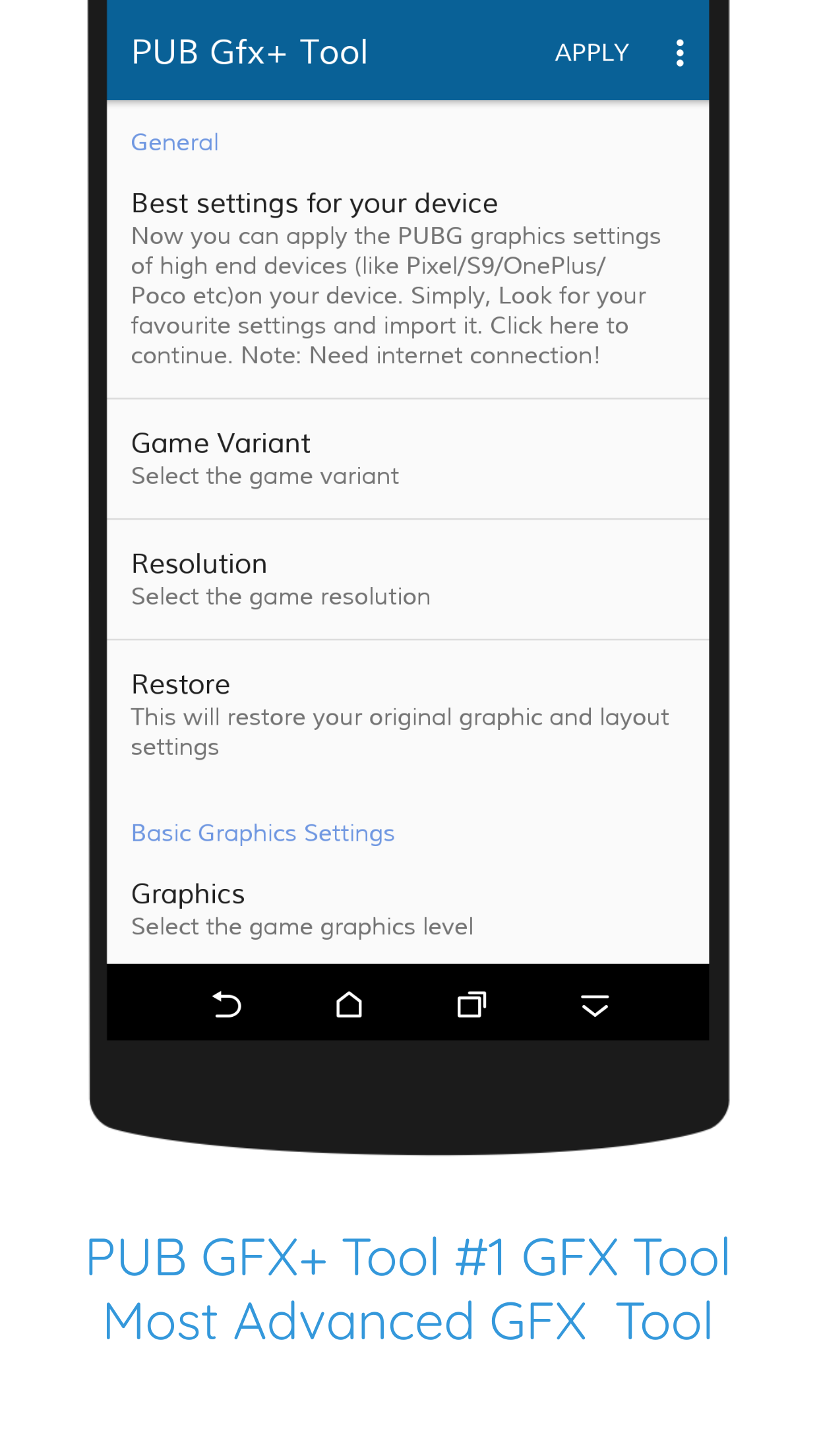 PUB Gfx+ ToolðŸ”§:#1 GFX Tool(with advance settings) pour Android -  TÃ©lÃ©chargez l'APK - 