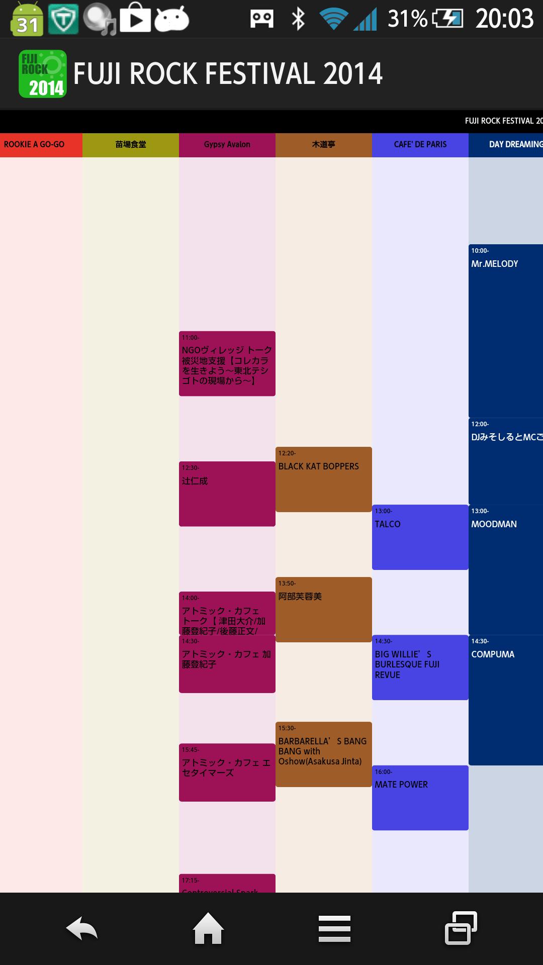 Fuji Rock Festival 14 タイムテーブル For Android Apk Download Fuji Rock Festival 14 タイムテーブル For Android Apk Download