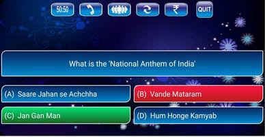 KBC Quiz in Hindi & English الملصق