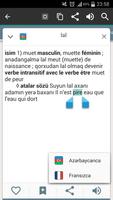 French-Azerbaijani dictionary تصوير الشاشة 2