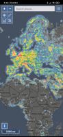 Poster Light pollution map