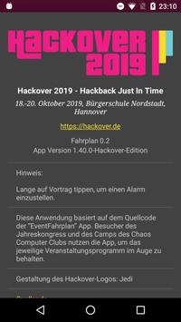 Hackover 2019 Fahrplan 截图 4