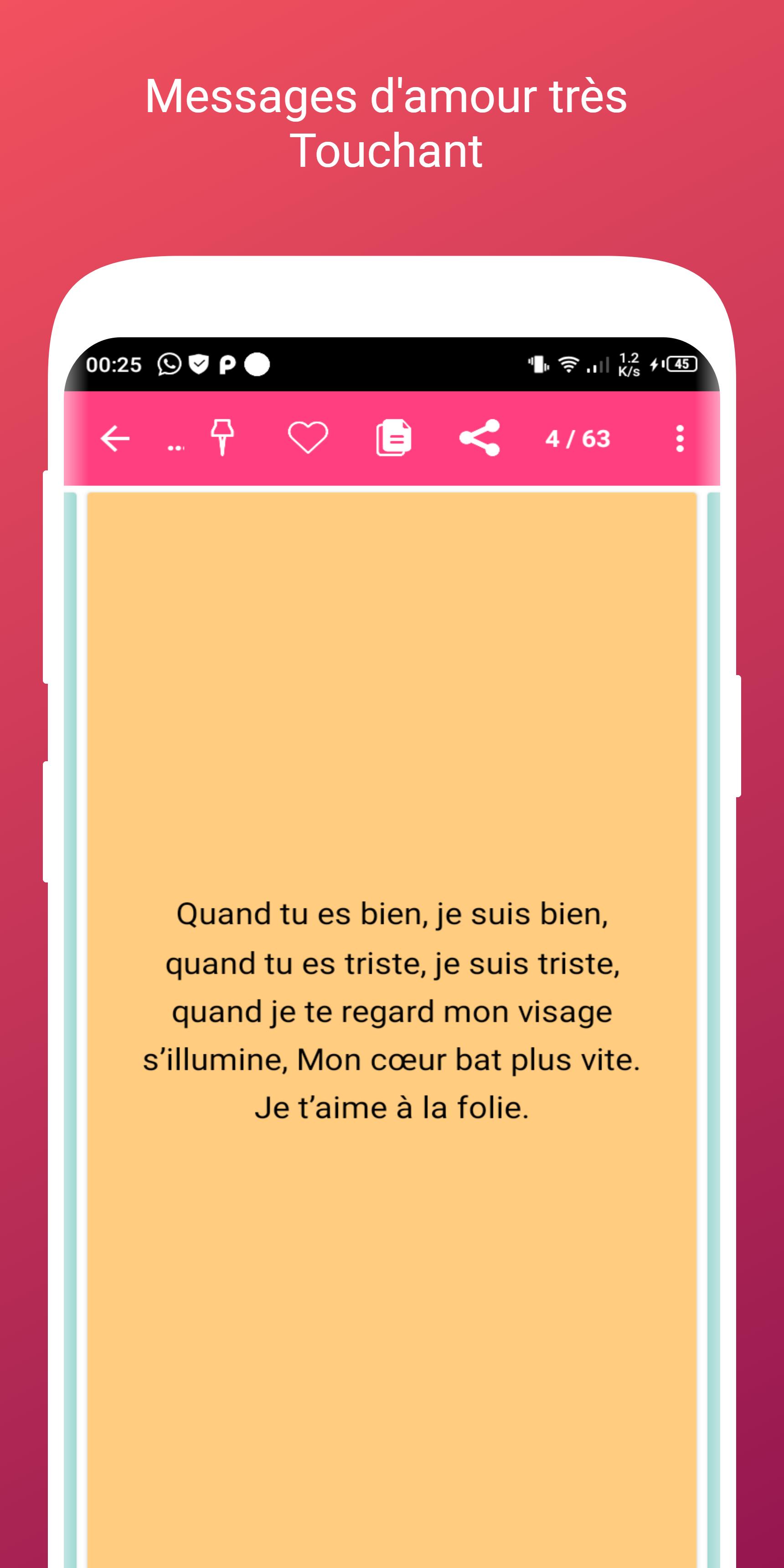 Sms D Amour 21 Messages D Amour Tres Touchant For Android Apk Download