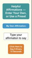 Helpful Affirmations ポスター