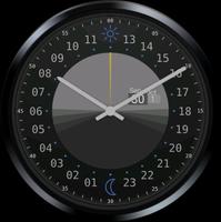 24h Analog Watch Face الملصق