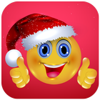 Santa Hat and Christmas Emoticons icône