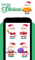 Santa Hat and Christmas Emoticons Affiche