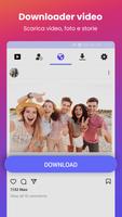 Poster Downloader video per instagram, salva storie